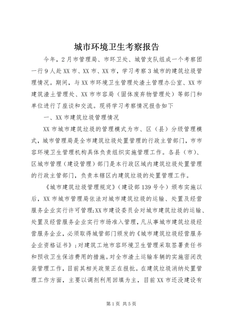 城市环境卫生考察报告.docx