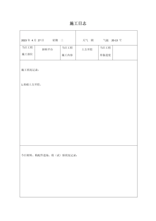 施工日志表格.docx