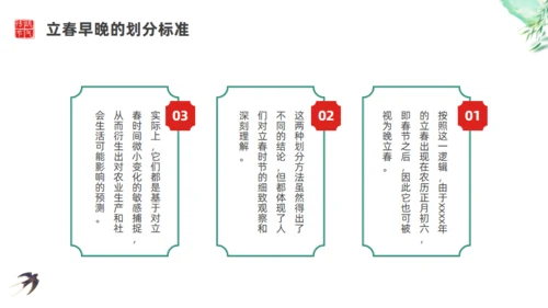 今日立春绿色诗意背景通用PPT模板