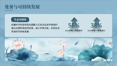 蓝色中国风夏至科普讲座