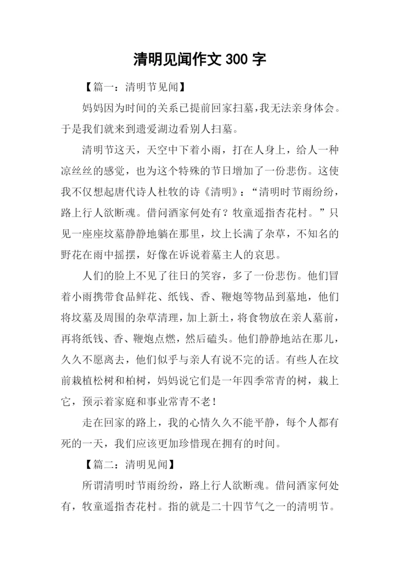 清明见闻作文300字.docx