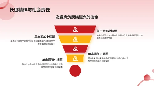 红色党政风弘扬长征精神纪念长征胜利纪念日PPT模板