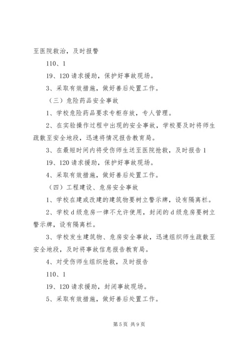 金狮中学突发事件应急处理预案 (3).docx