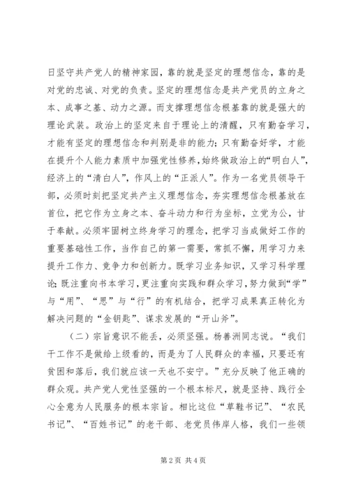 学习杨善洲，践行党的群众路线.docx