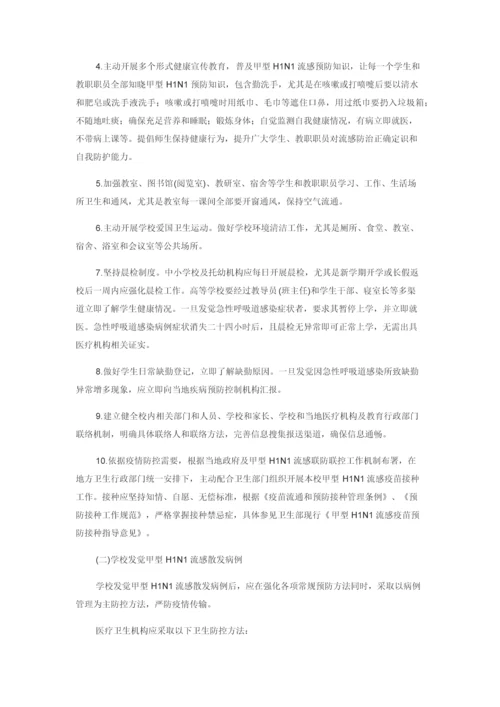 甲型流感工作专项方案.docx