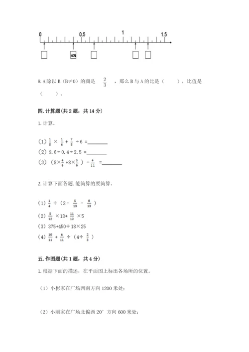 小学数学六年级上册期末卷含完整答案【网校专用】.docx