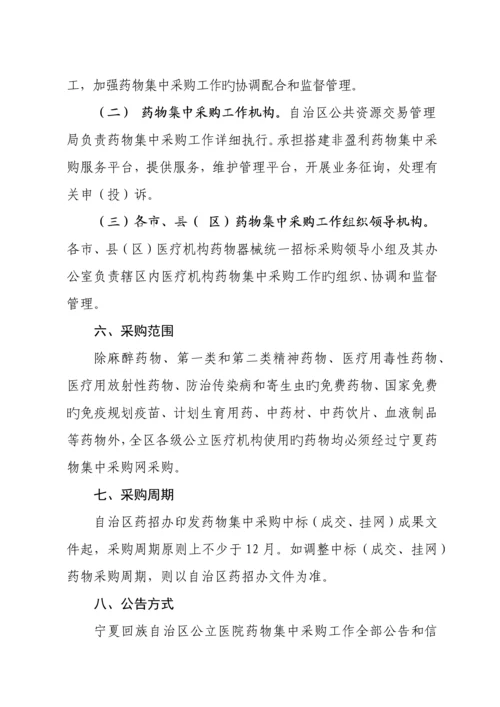 宁夏回族药品集中采购实施方案.docx