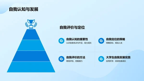 蓝色插画风大学生生心理健康PPT模板