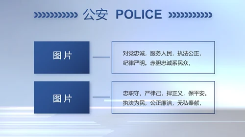 蓝色大气公安警察工作汇报动态PPT
