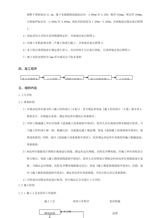 地下室关键工程监理实施标准细则.docx