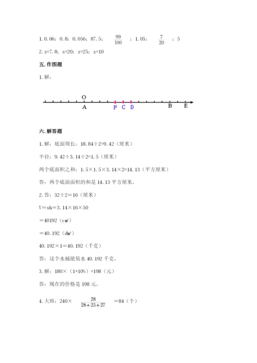小学六年级下册数学期末卷ab卷.docx