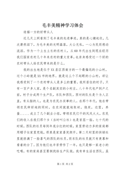 毛丰美精神学习体会 (4).docx