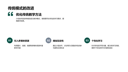 语文课程创新实践报告PPT模板