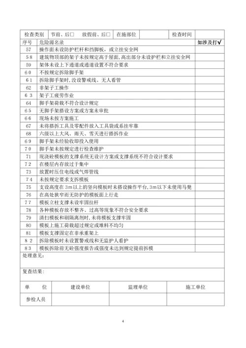 安全管理活动检查记录表(节前后检查).docx