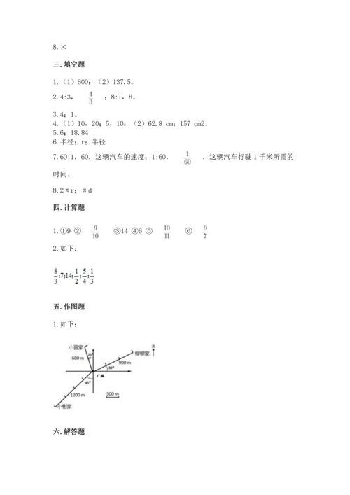 小学数学六年级上册期末考试卷附答案（达标题）.docx