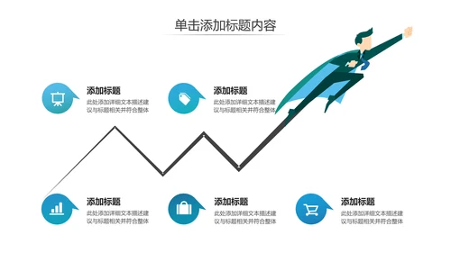 蓝色欧美风企业宣传工作汇报通用PPT模板