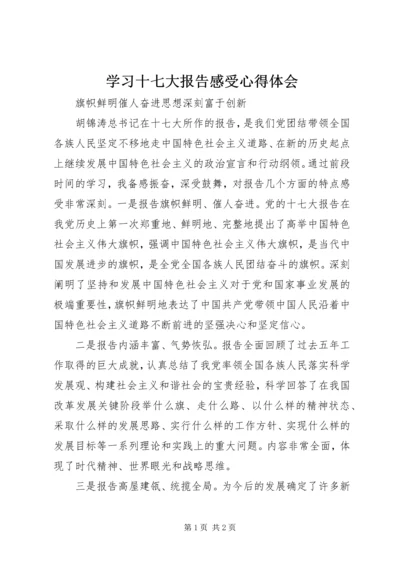 学习十七大报告感受心得体会 (3).docx