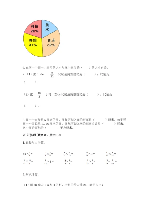 人教版六年级上册数学期末测试卷精品（考点梳理）.docx