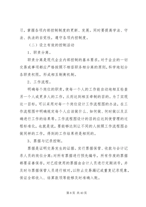 企业内部控制制度存在的问题及措施.docx