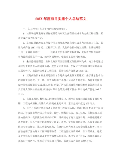 精编之度项目实施个人总结范文.docx