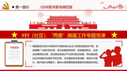 党支部基层组织换届选举工作条例党政党建党课支部团委学习模板