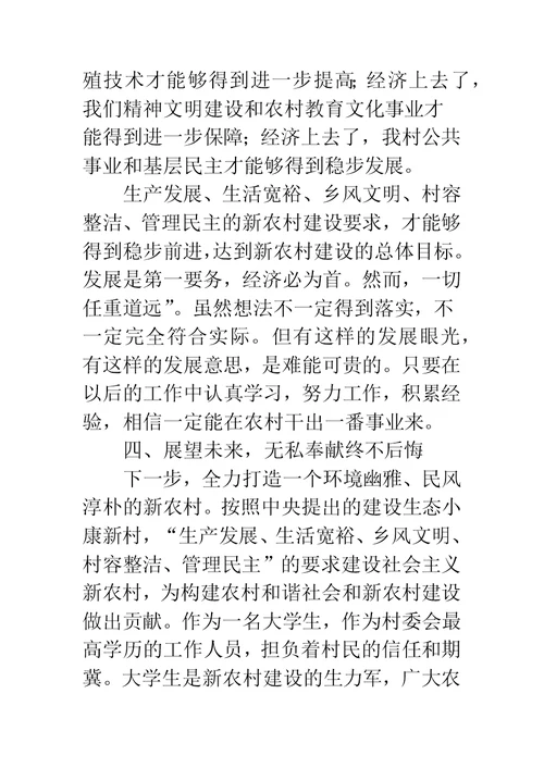 村官年终工作总结