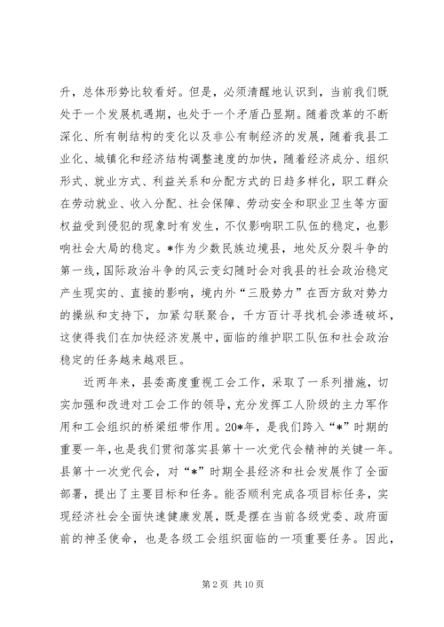 县委书记工会工作会议上的讲话.docx