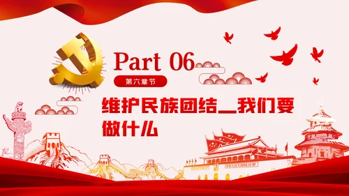 立足本职岗位维护民族团结党课PPT模板