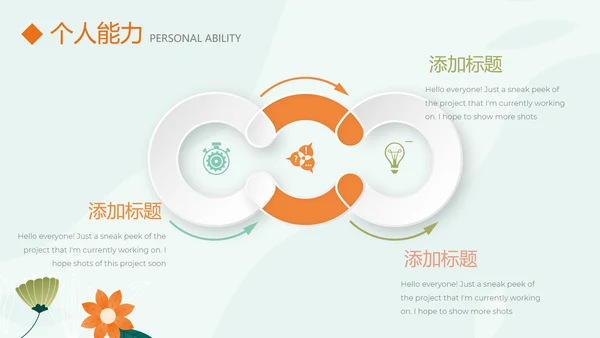 淡雅小清新个人简历自我介绍动态PPT模板