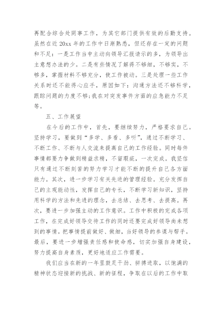 公司年度考核表个人工作总结.docx