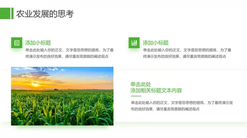农业发展项目计划书通用PPT模板