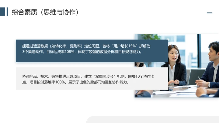 通用版大学生求职个人综合展示职业生涯规划（运营方向）PPT