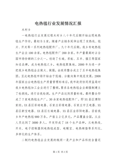 电热毯行业发展情况汇报.docx