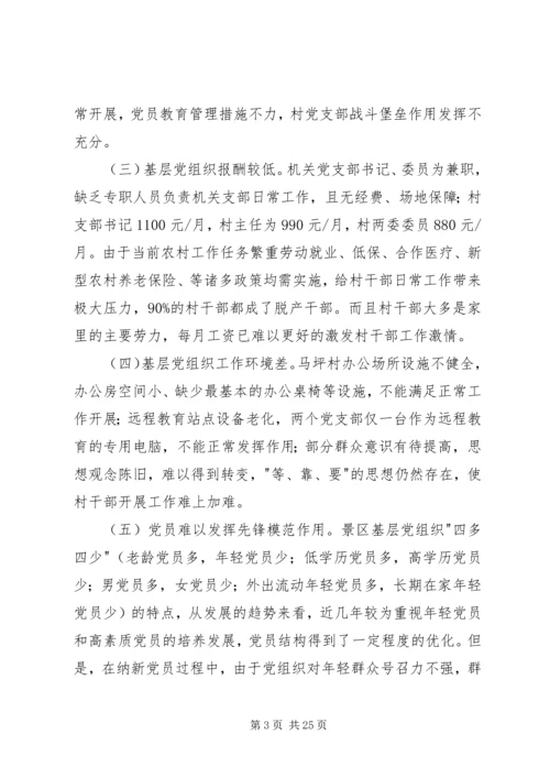 第一篇：党工委关于基层党组织现状的调研报告党工委关于基层党组织现状的调研报告.docx