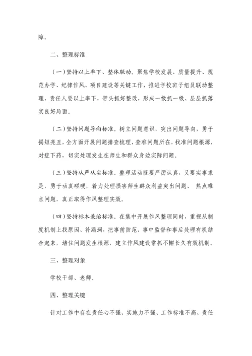 智星小学深形式主义作风整顿实施专业方案.docx