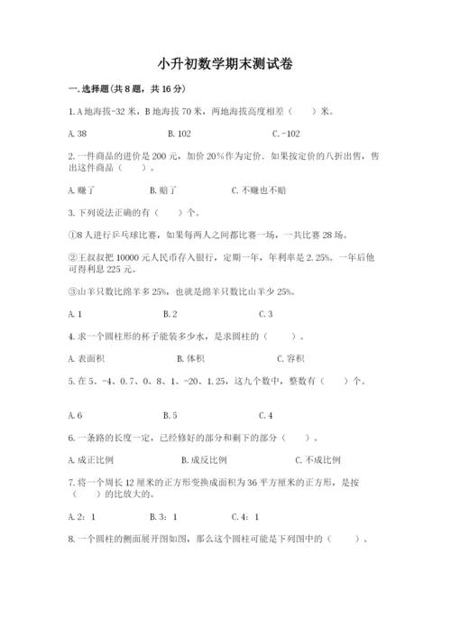 小升初数学期末测试卷含完整答案【必刷】.docx
