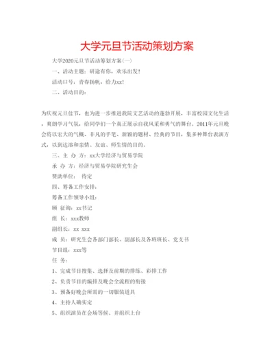 精编大学元旦节活动策划方案.docx