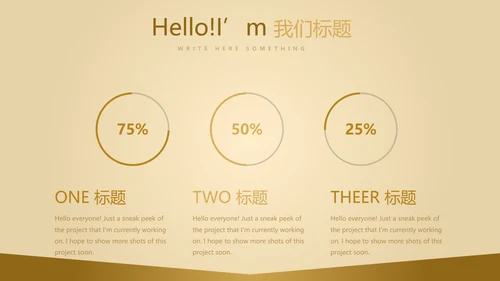 金色质感银行大堂经理工作总结述职报告PPT封含PS