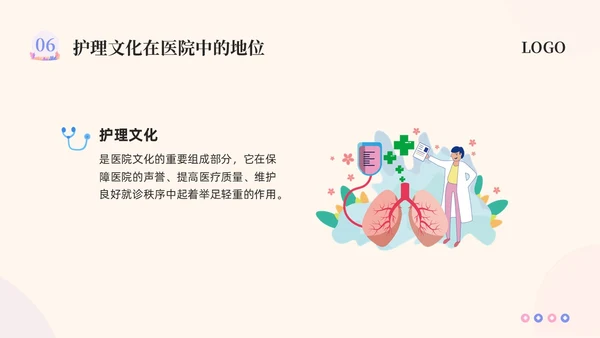 粉紫插画护理团队与文化建设PPT模板宣传PPT动态PPT团团队建设