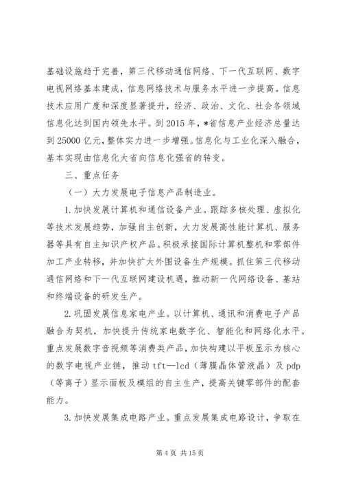 信息产业信息化实施意见.docx