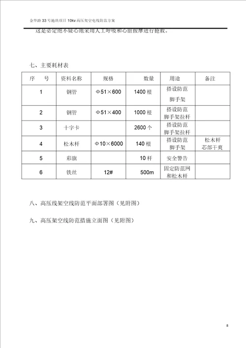 10kv高压架空电线防护方案