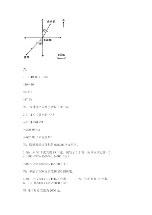 小学六年级下册数学摸底考试题及完整答案【典优】.docx