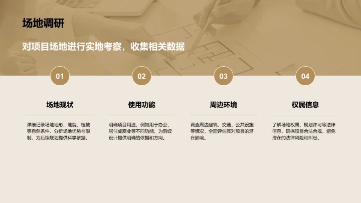 橙色简约风室内建筑设计方案PPT模板