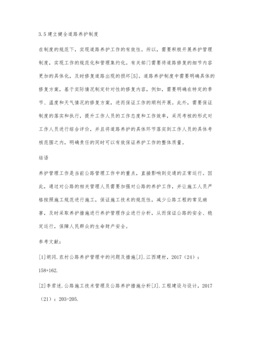 公路养护中存在的问题及措施分析.docx