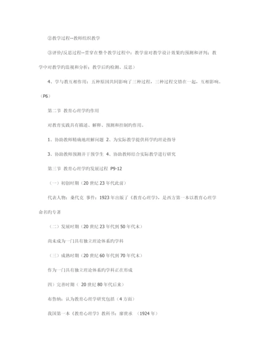 2023年教师资格证考试重点两天必过教育心理学.docx