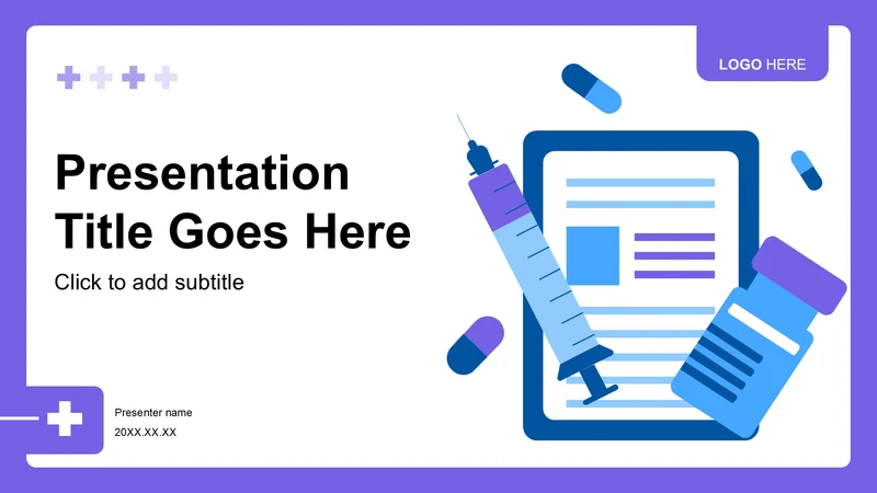 蓝色简约风医药企业项目产品介绍PPT主题