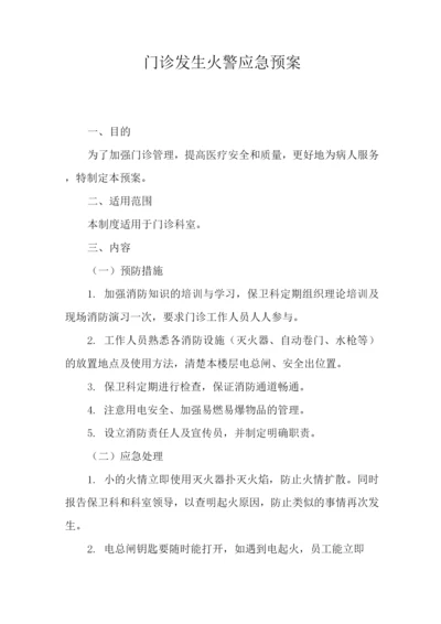 门诊发生火警应急预案.docx