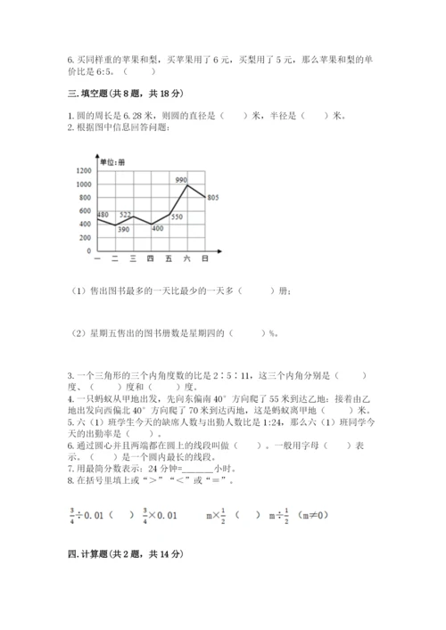 六年级数学上册期末考试卷附参考答案【a卷】.docx