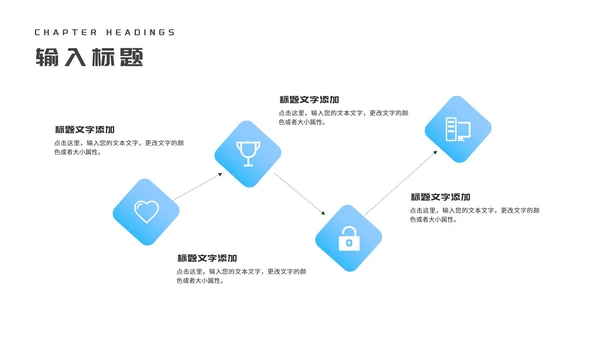 简约风蓝色几何企业入职培训PPT模板