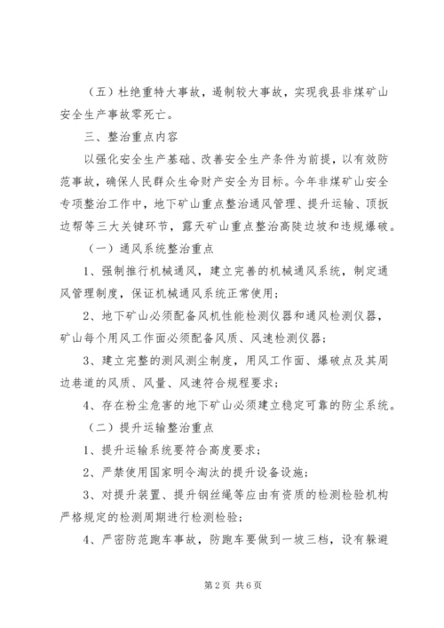 非煤矿山整治实施方案.docx